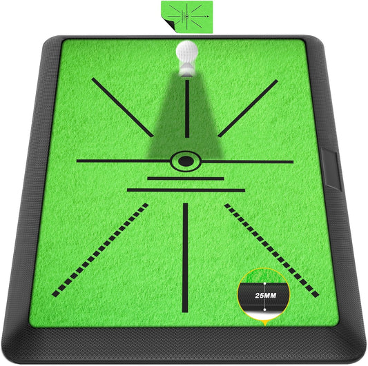 Golf Hitting Mat, Golf Mat Practice Indoor & Outdoor for Swing Path Feedback, 16"X12" Replaceable Golf Putting/Training/Swing Mat, Golf Accessories for Men & Women