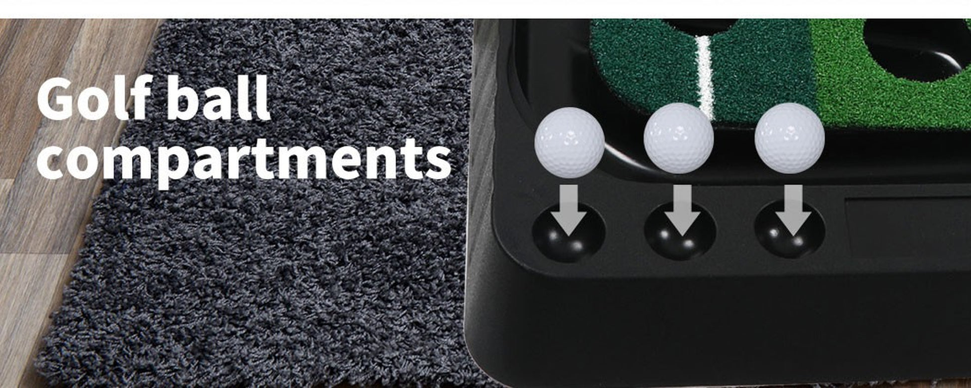 Centra Golf Putting Mat 250Cmx40Cm Portable Auto Return Practice Indoor Outdoor