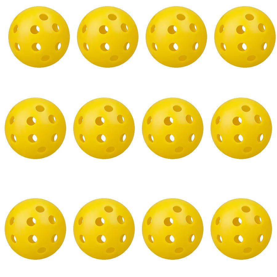 12Pcspractice Golf Balls Hollow Plastic Golf Training Balls Colored Airflow Golf Balls Swing Practice Driving Range PE Toy Ball