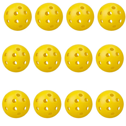 12Pcspractice Golf Balls Hollow Plastic Golf Training Balls Colored Airflow Golf Balls Swing Practice Driving Range PE Toy Ball