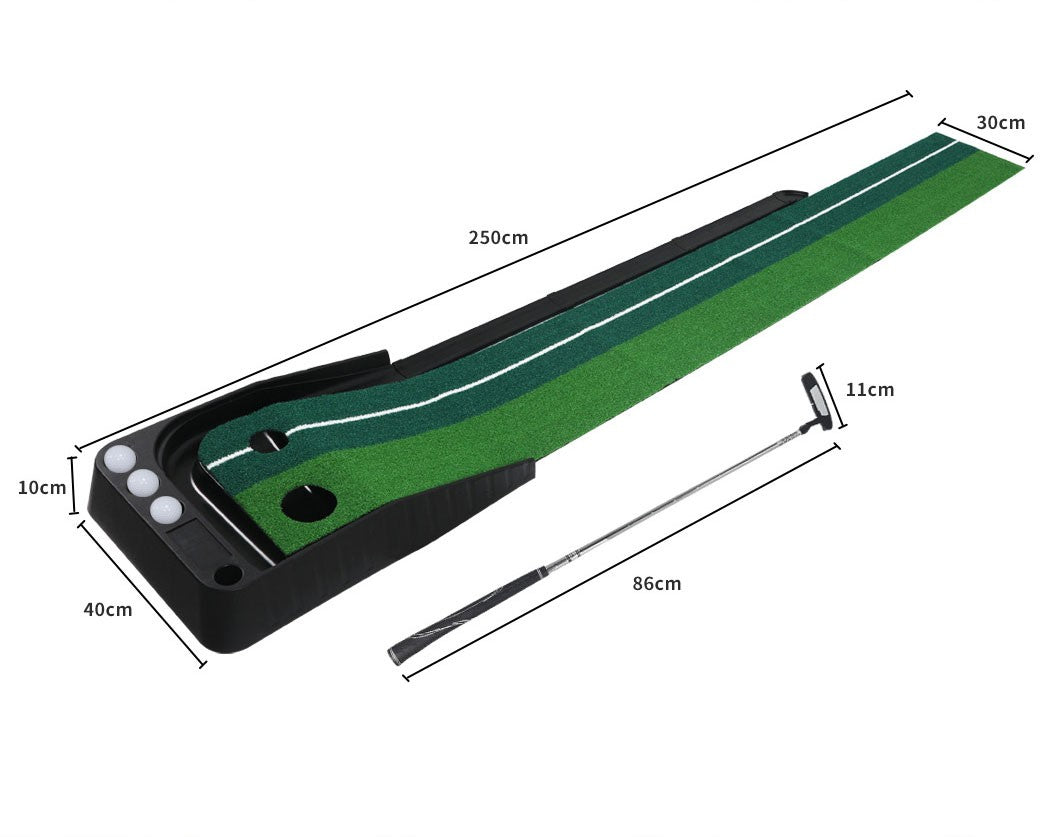 Centra Golf Putting Mat 250Cmx40Cm Portable Auto Return Practice Indoor Outdoor