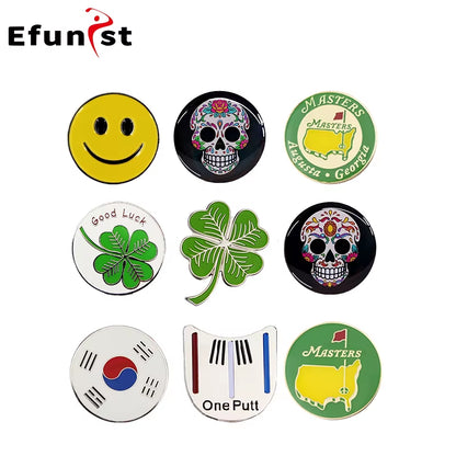 Golf Ball Marker Alloy Mix Various Styles Men Women Golf Hat Clip Golf Cap Clips Mark Golf Supplies Accessories Drop Ship
