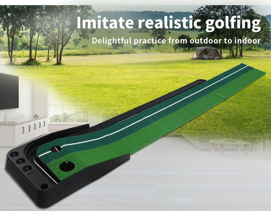 Centra Golf Putting Mat 250Cmx40Cm Portable Auto Return Practice Indoor Outdoor