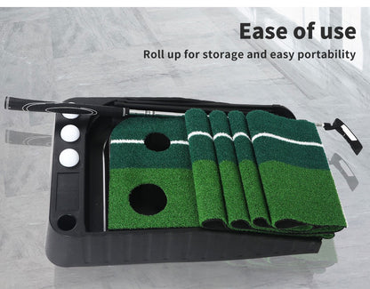 Centra Golf Putting Mat 250Cmx40Cm Portable Auto Return Practice Indoor Outdoor