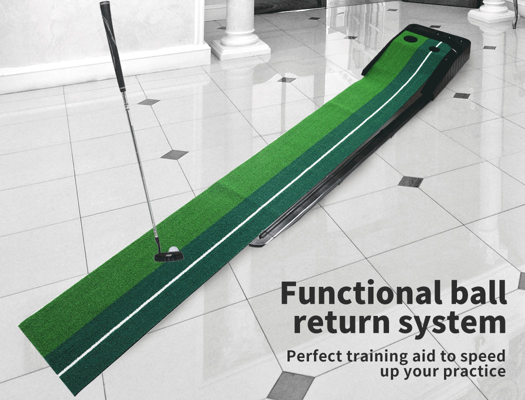 Centra Golf Putting Mat 250Cmx40Cm Portable Auto Return Practice Indoor Outdoor