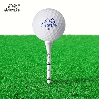50Pcs  Bamboo Golf Degree Scale Tees 83Mm Long Tees Golf Strong Sustainable Biodegradable Adjustable Depth White